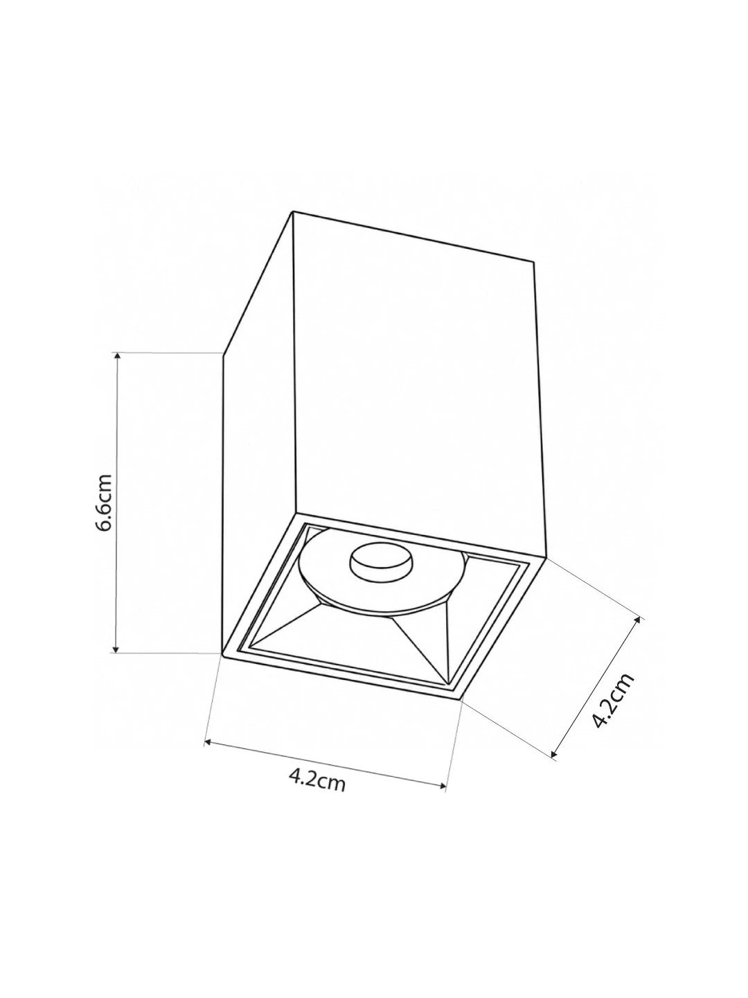 LUMINAR KLV-101-0323 Φωτιστικό Downlight Σποτ LED 3W 405lm 36° AC 220-240V IP20 Θερμό Λευκό 2700K - Osram SMD Chip & TÜV SÜD Driver - Μαύρο Ματ - Μ4.2 x Π4.2 x Υ6.6