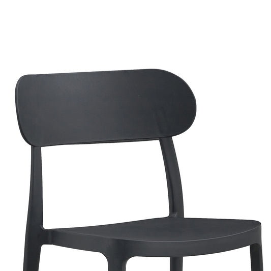 Καρέκλα Amvroan Στοιβαζόμενη με UV Protection Ανθρακί PP 51x49x79.5