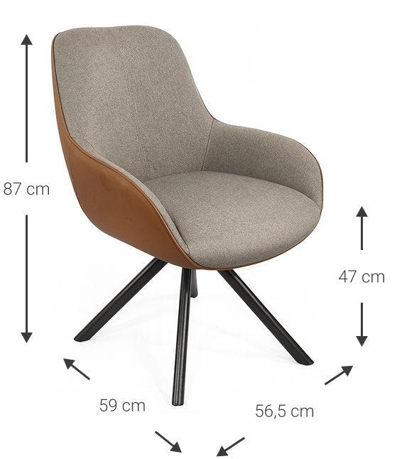 Καρέκλα Aubrey 59x56.5x87