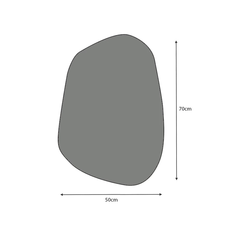 Καθρέφτης Τοίχου Denza Χρώμα Λευκό 50x70x2,2