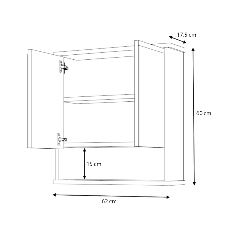 Καθρέπτης Μπάνιου Delo Χρώμα Λευκό 62x17,5x60