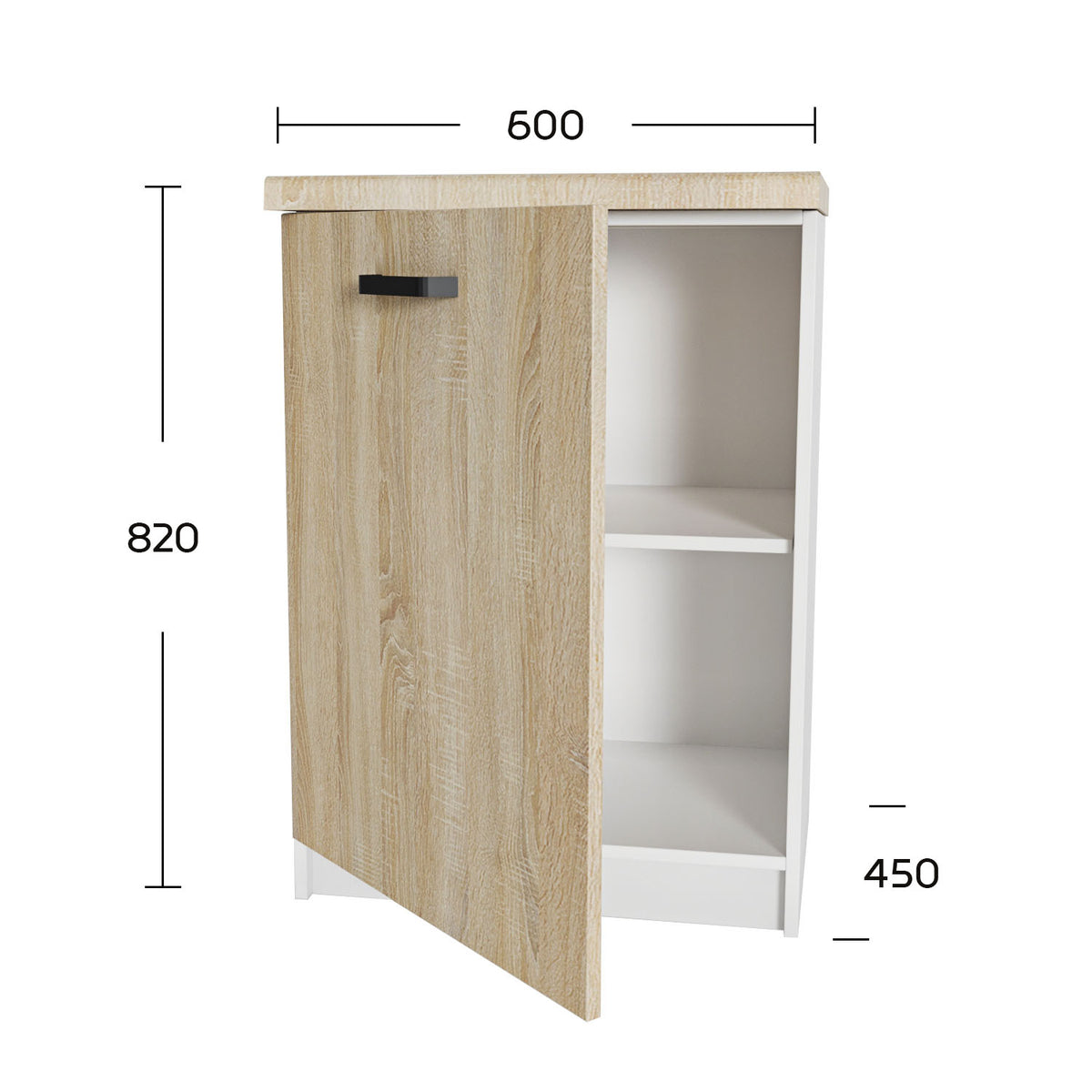 Κάτω Ντουλάπι Anita Σονόμα 60x60x82