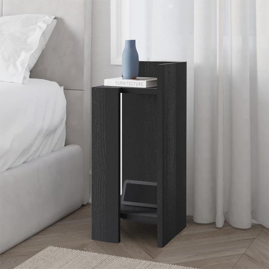 Κομοδίνο Elos Δεξί Χρώμα Black Wood 25x27x60