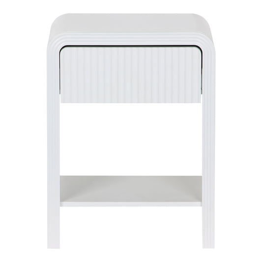 Κομοδίνο Zeplen MDF σε Λευκή Απόχρωση 40x30x53
