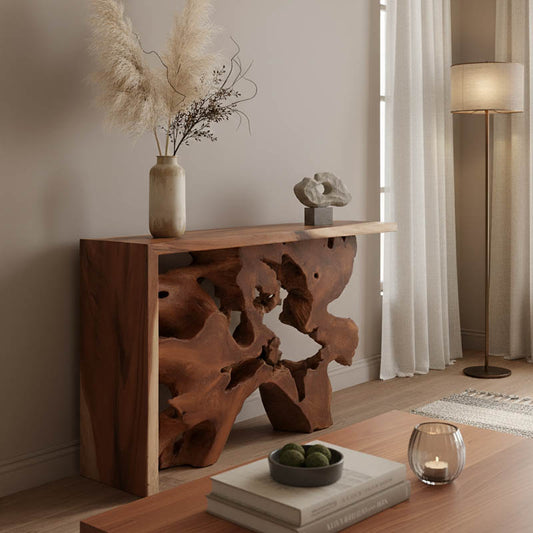 Κονσόλα Jako Teak Ξύλο σε Φυσική Απόχρωση 120x40x80