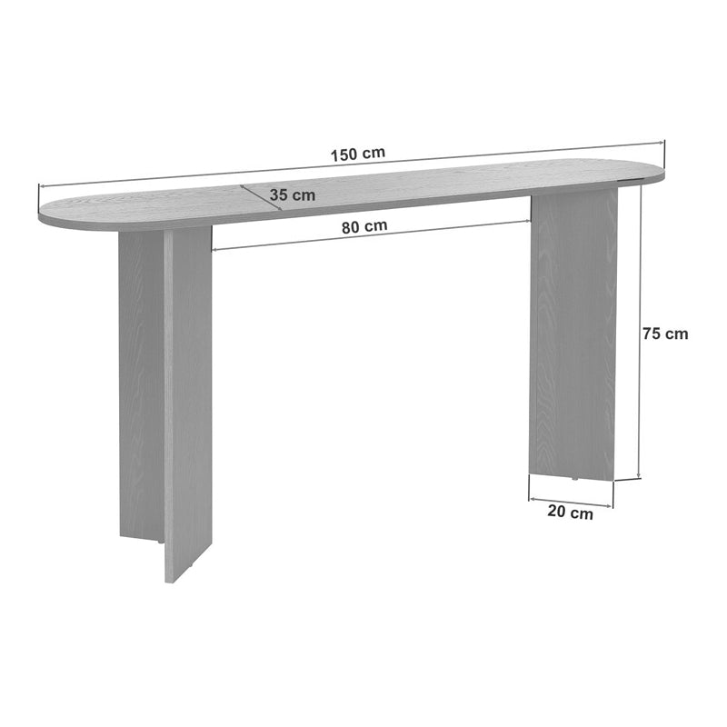 Κονσόλα Sira Χρώμα Καρυδί 150x35x75