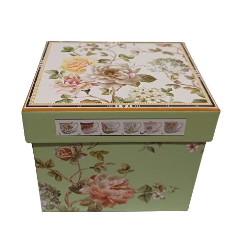 Πορσελάνινη Κούπα Green Yellow Flowers 380ml