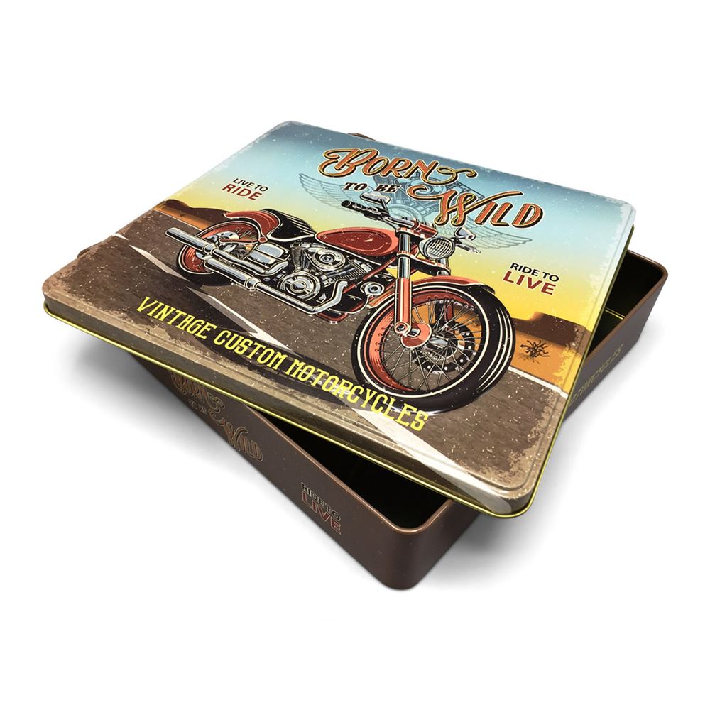 Κουτί Μεταλλικό Born to be Wild 23x22x5