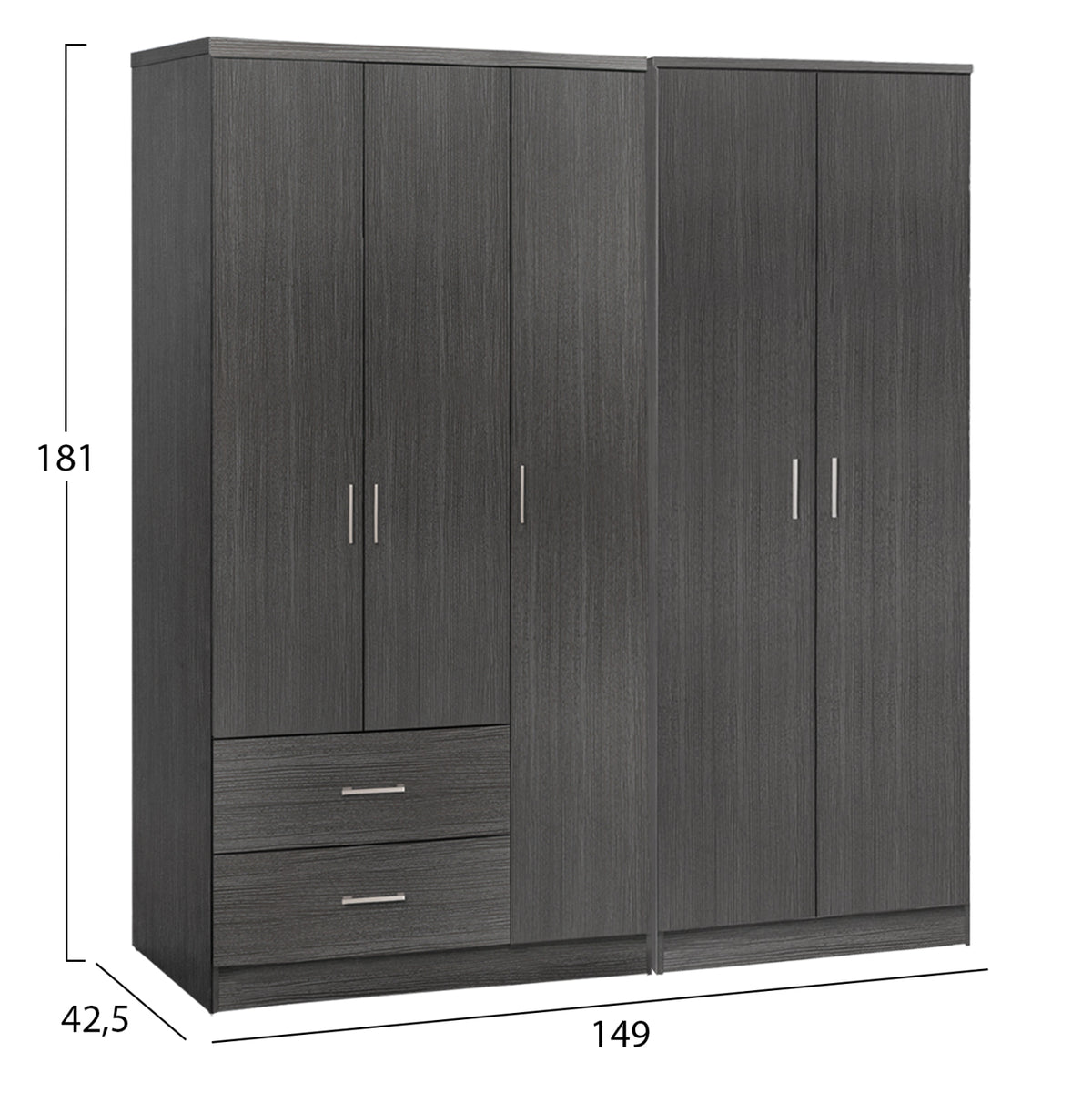 ΝΤΟΥΛΑΠΑ 5ΦΥΛΛΗ CAESAR ΜΕΛΑΜΙΝΗ ΧΡΩΜΑ ZEBRANO 150x42.5x181