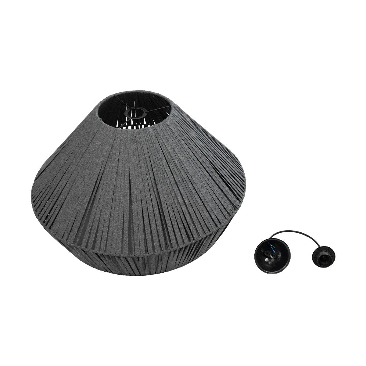 NUI 205-0066 Boho Κρεμαστό Φωτιστικό Οροφής με Ντουί 1 x E27 AC 220-240V IP20 - Γκρι - M60 x Π60 x Υ41