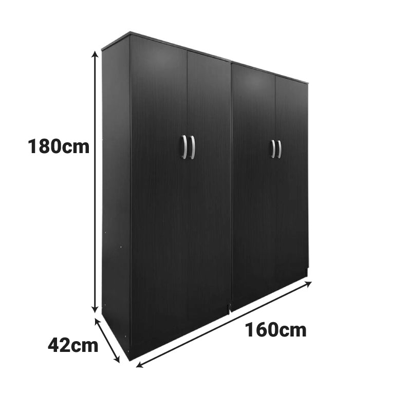 Ντουλάπα Τετράφυλλη Lego Ι Wenge 160x42x180
