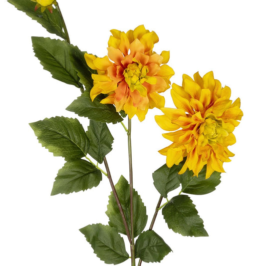 ORANGE DHALIA BRANCH 21324 Τεχνητό Διακοσμητικό Πορτοκαλί Κλαδί Ντάλια Y115cm