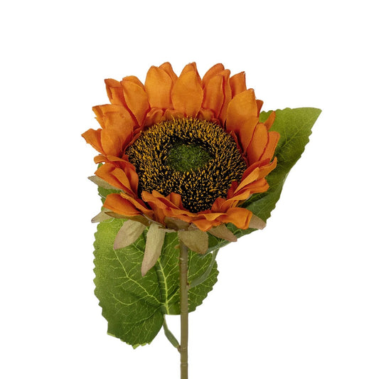 ORANGE SUNFLOWER BRANCH 21213 Τεχνητό Διακοσμητικό Κλαδί Ηλιοτρόπιο Πορτοκαλί Y50cm