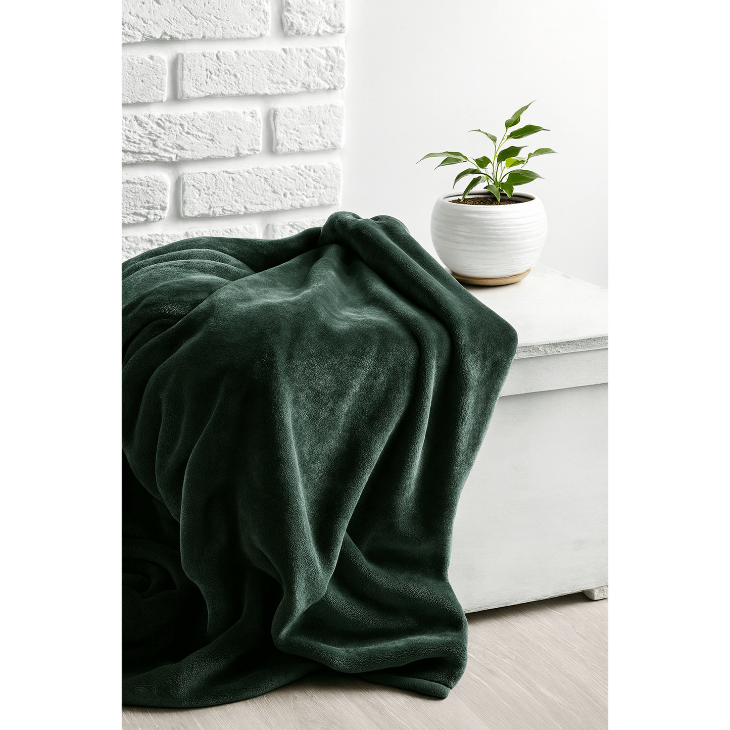 Κουβέρτα Βελουτέ Υπέρδιπλη Olive
