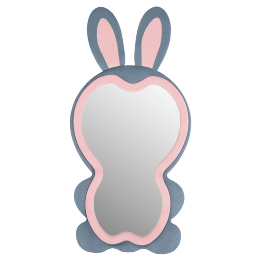 ΠΑΙΔΙΚΟΣ ΚΑΘΡΕΦΤΗΣ ΔΑΠΕΔΟΥ BUNNY MDF ΡΟΖ & ΜΠΛΕ ΜΑΥΡΟ STAND 80x162εκ