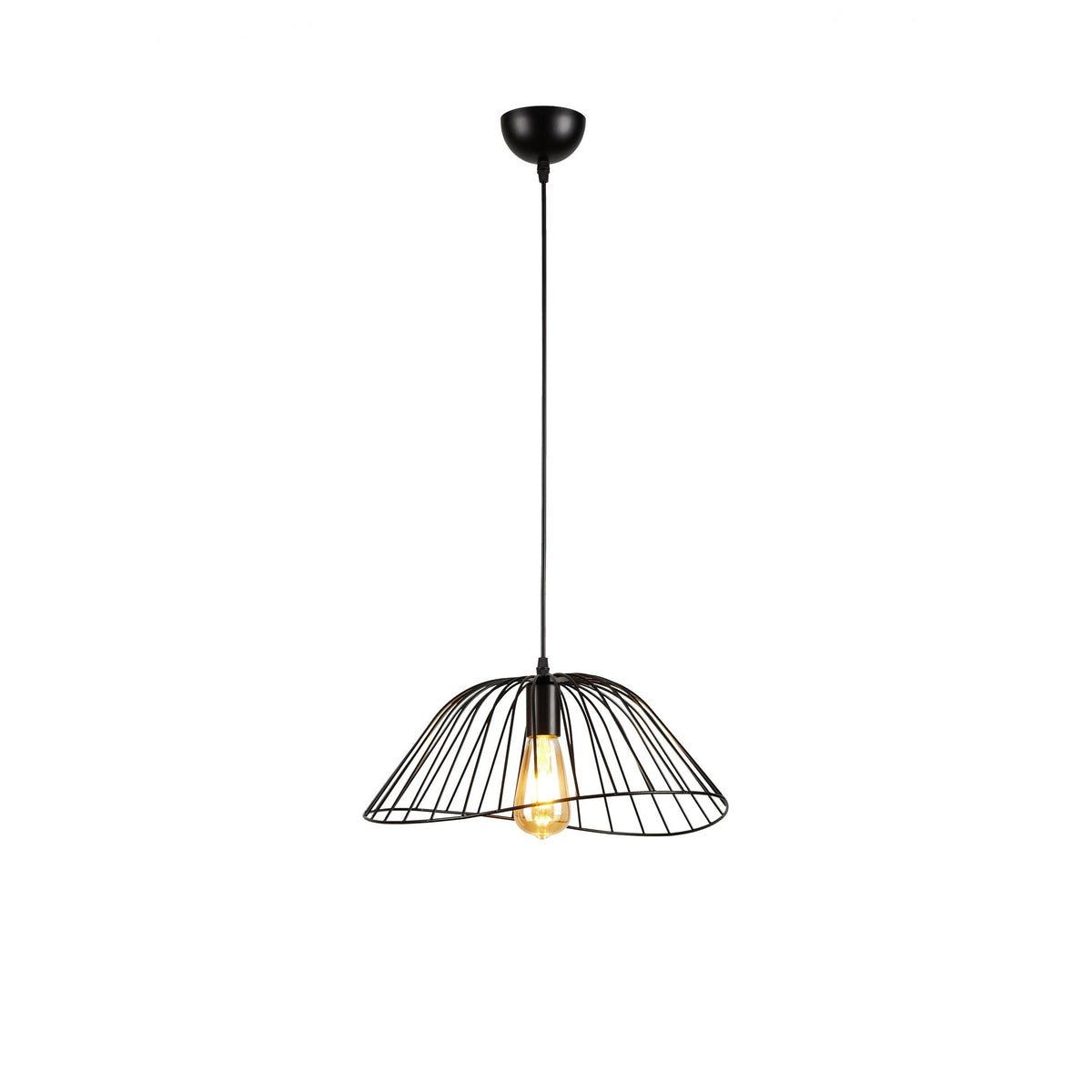 PDC 6082 BK 1/Φ ΜΕΤΑΛΛΙΚΟ ΜΑΥΡΟ ΦΡΟΥΤΙΕΡΑ 1xΕ27 Φ40x(35-100)