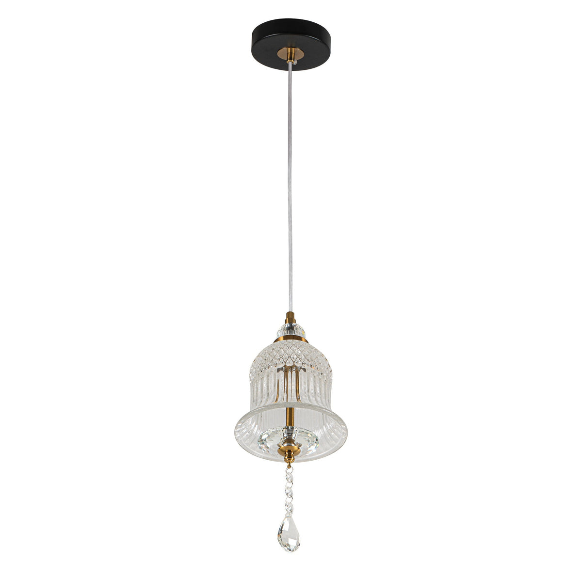 PDC 723-1 TR ΓΥΑΛΙΝΗ ΚΑΜΠΑΝΑ LED-5W ΜΕ ΔΙΑΚΟΣΜΗΤΙΚΟ ΚΡΥΣΤΑΛΛΟ Φ15x34