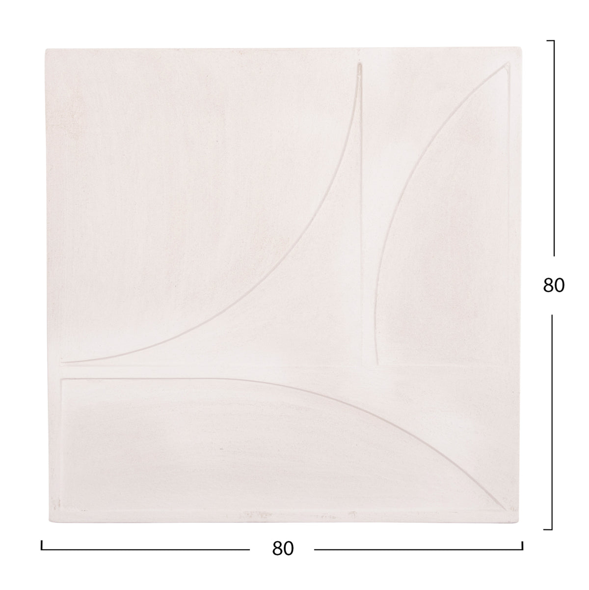 ΠΙΝΑΚΑΣ ΤΕΤΡΑΓΩΝΟΣ SANTORINI MDF ΣΕ ΥΠΟΛΕΥΚΟ ΧΡΩΜΑ 80x4x80