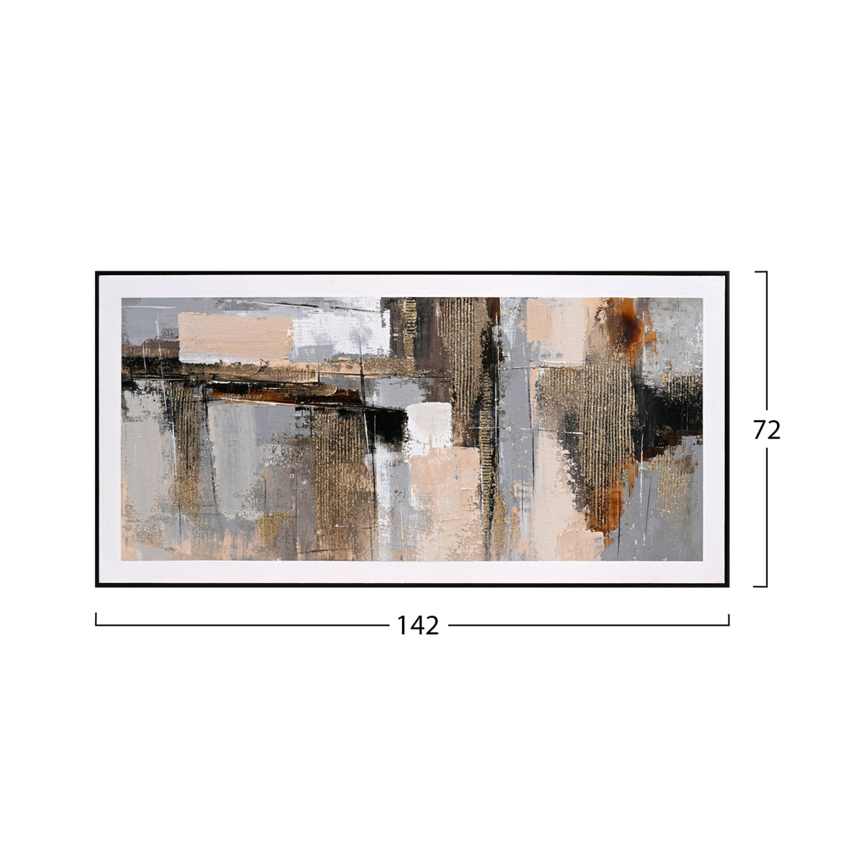 ΠΙΝΑΚΑΣ ΤΟΙΧΟΥ SEDIMENT ΜΕ ΚΟΡΝΙΖΑ ΜΑΥΡΗ ΚΑΜΒΑΣ 142x4.5x72