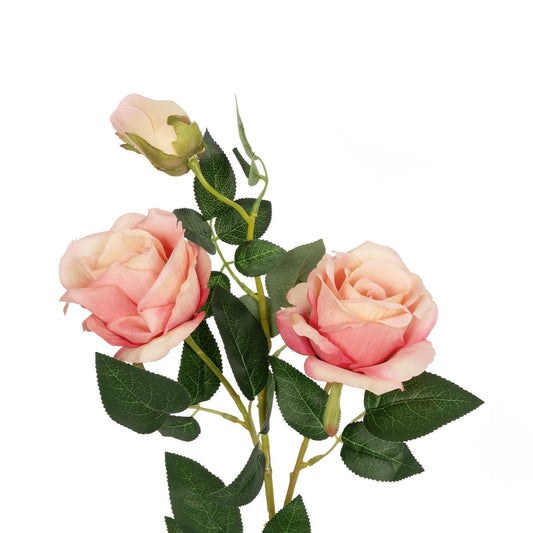 PINK ROSE 20984 Διακοσμητικό Φυτό Ροζ Τριαντάφυλλα Υ38cm