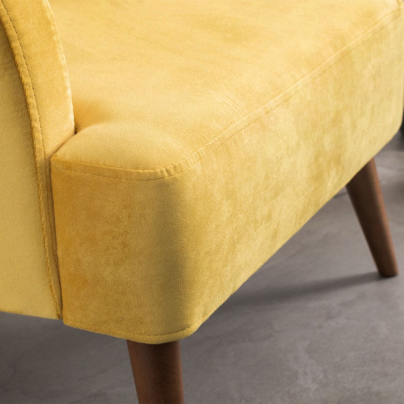 Μπερζέρα - Πολυθρόνα Karina Βελούδινη Χρώμα Κίτρινο 69X60X88