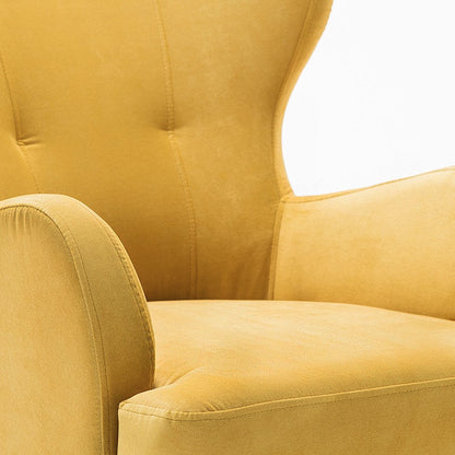Μπερζέρα - Πολυθρόνα Karina Βελούδινη Χρώμα Κίτρινο 69X60X88