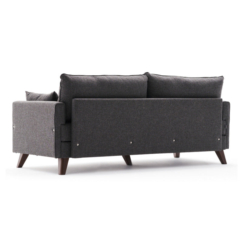 Καναπές - Κρεβάτι Bella Τριθέσιος Υφασμάτινος Χρώμα Ανθρακί 208X81X85