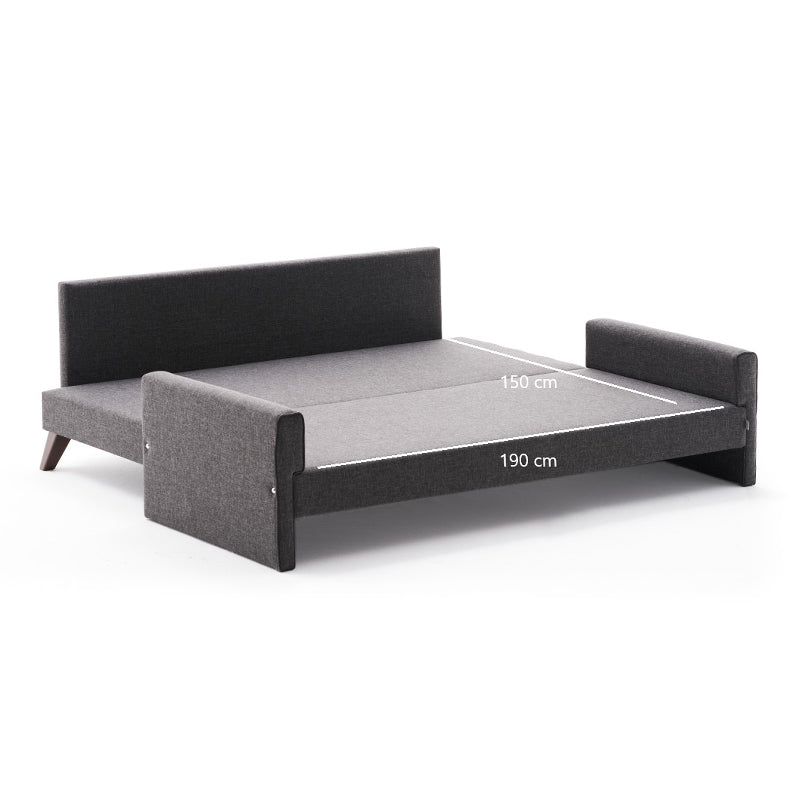 Καναπές - Κρεβάτι Bella Τριθέσιος Υφασμάτινος Χρώμα Ανθρακί 208x81x85