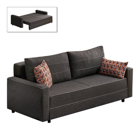 Καναπές - Κρεβάτι Ece Τριθέσιος Υφασμάτινος Χρώμα Ανθρακί 215X90X88