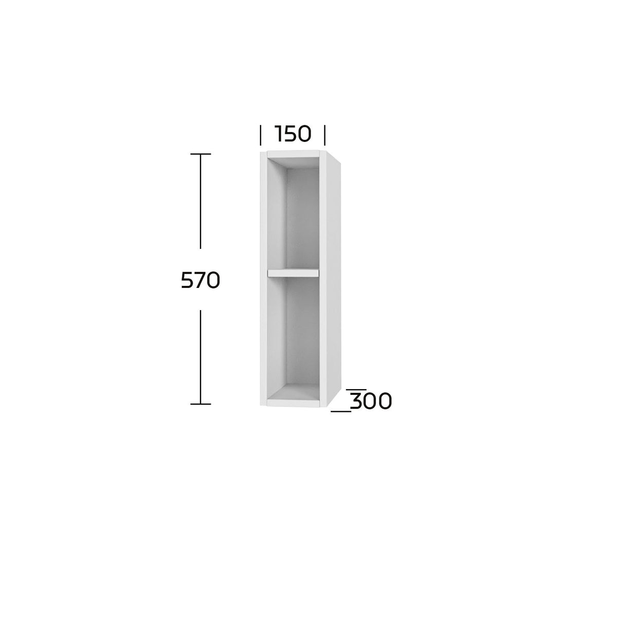 Πάνω Ντουλάπι Anita Λευκό 15x30x57
