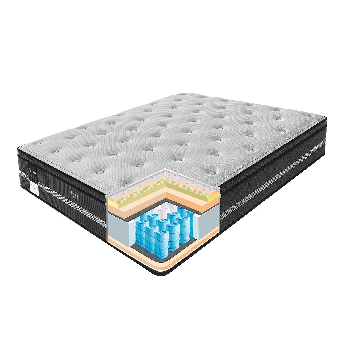 Στρώμα Pedic Μονό 90x200x32,5 Γκρι/Ανθρακί
