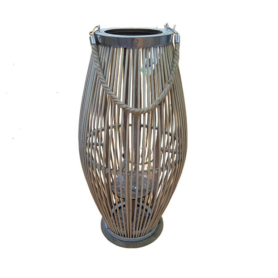 Φανάρι Bamboo Γκρι 22x22x40