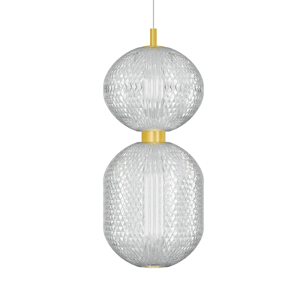 Φωτιστικό Κρεμαστό LED 30W 4000K Χρυσό 39x15x120