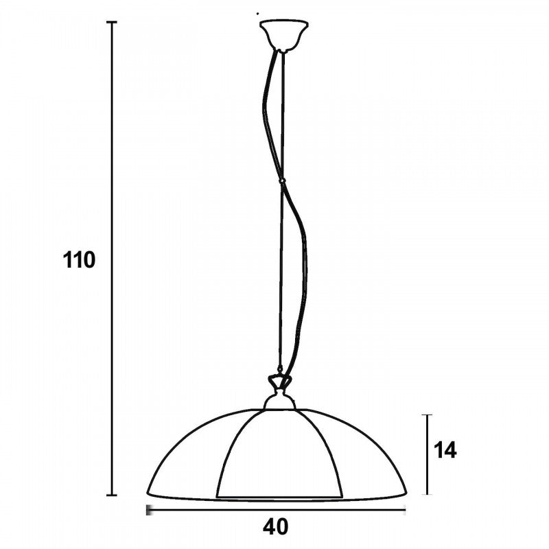 Φωτιστικό Μονόφωτο Plexiglass/Γυαλί Πορτοκαλί Διάφανο Φ40