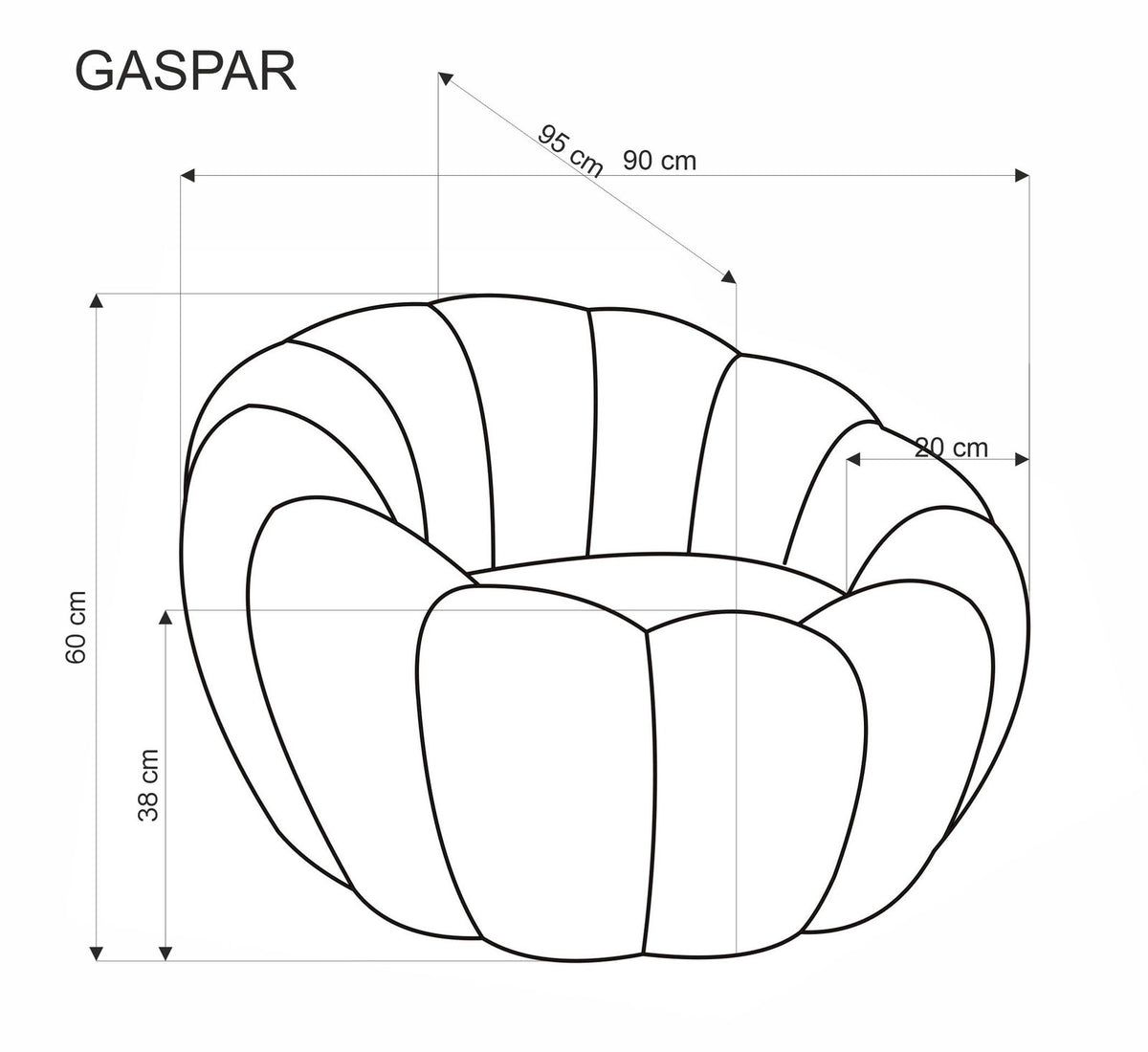 Πολυθρόνα Spar Μπεζ 90x95x60
