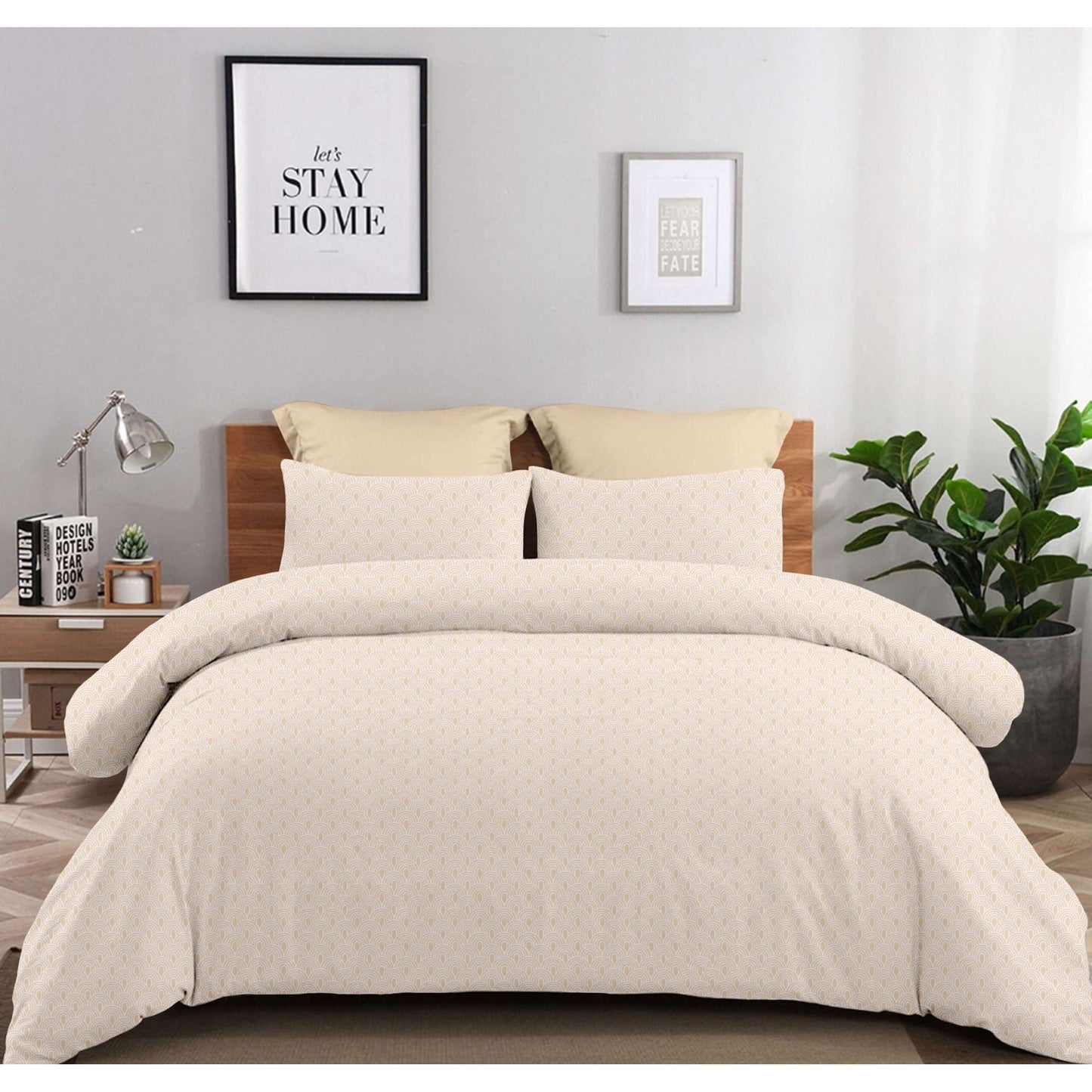 Σετ Σεντόνια 2x(2,45x2,60εκ) + 2x(52x72εκ) Rafaella Beige