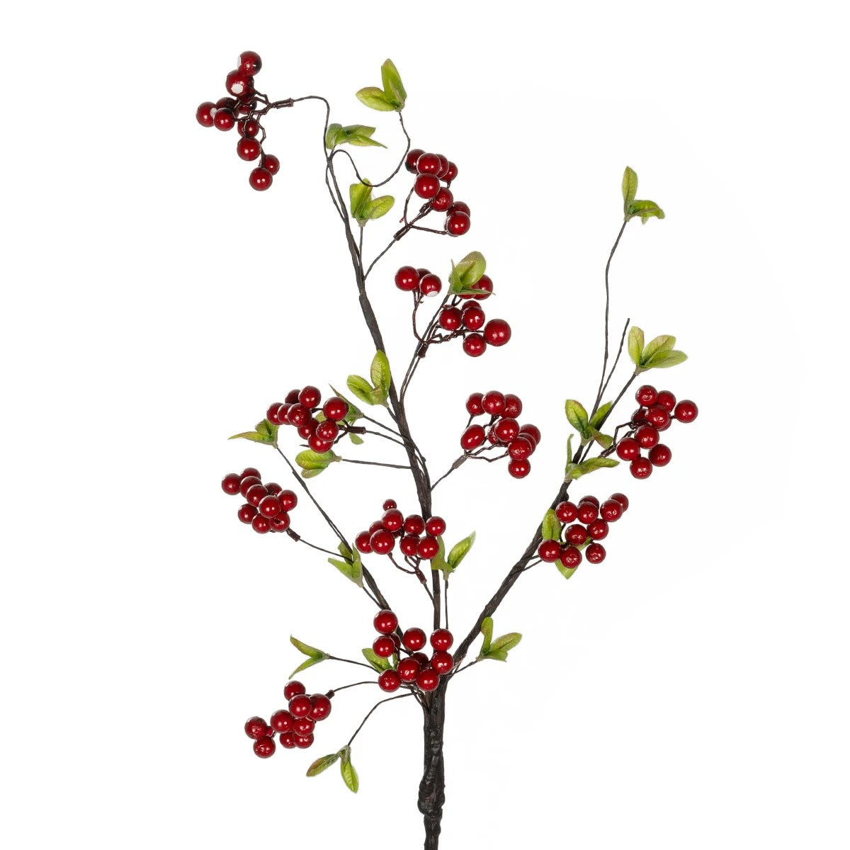 RED HOLLY BERRIES FRUIT BRANCH 21430 Τεχνητό Διακοσμητικό Κλαδί Κόκκινο Γκί Y90cm