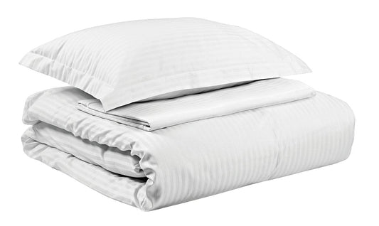 Σεντόνι Ξενοδοχείου Μονό Ribbon Art Ε1233 230tc Satin Stripe Percal Pennie 70% Cot - 30% Pol 173x280εκ Λευκό