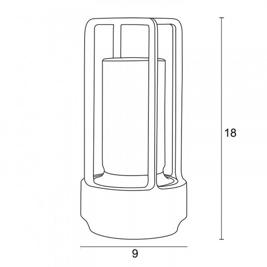 Φωτιστικό Επαναφορτιζόμενο LED 3W 3CCT Dimmable Νίκελ Ματ