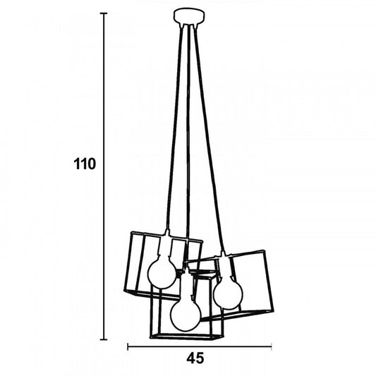 Φωτιστικό Πολύφωτο 3φ Μέταλλο Λευκό Ε27