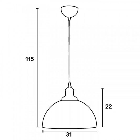 Φωτιστικό Μονόφωτο Αλουμίνιο Λευκό/Πατίνα Ασημί Ε27 Φ31