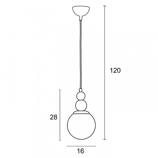 Φωτιστικό Μονόφωτο Γυαλί Φιμέ Ε27 Φ16