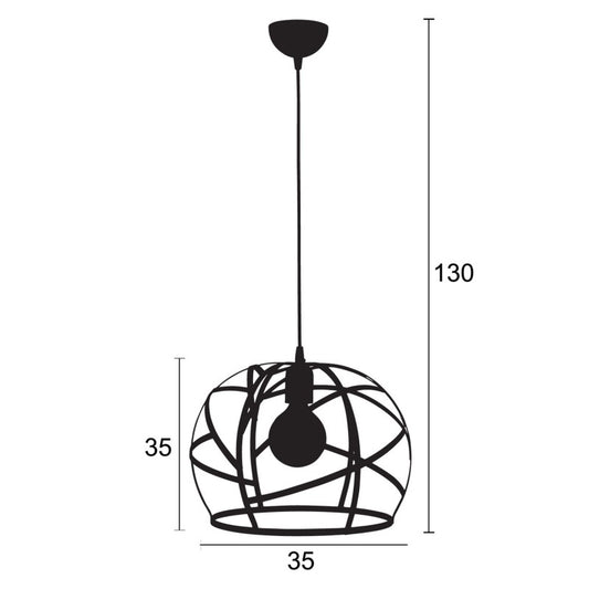 Φωτιστικό Πλέγμα Μέταλλο Λευκό Ε27 Φ35