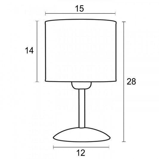 Φωτιστικό Πορτατίφ Μέταλλο/Αμπαζούρ Λευκό/Γκρι Ε27 Φ15