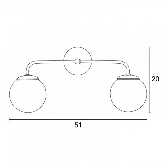 Απλίκα Δίφωτη G9 Μαύρη Ματ