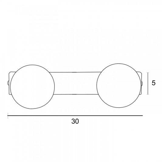 Απλίκα Δίφωτη G9 Χρυσή Ματ