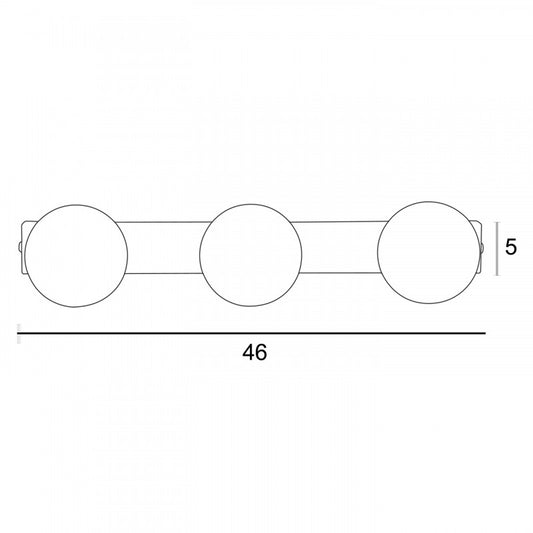 Απλίκα 3φωτη G9 Χρυσή Ματ