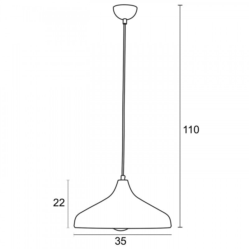 Φωτιστικό Μονόφωτο Μέταλλο Λευκό/Ασημί Ε27 Φ35