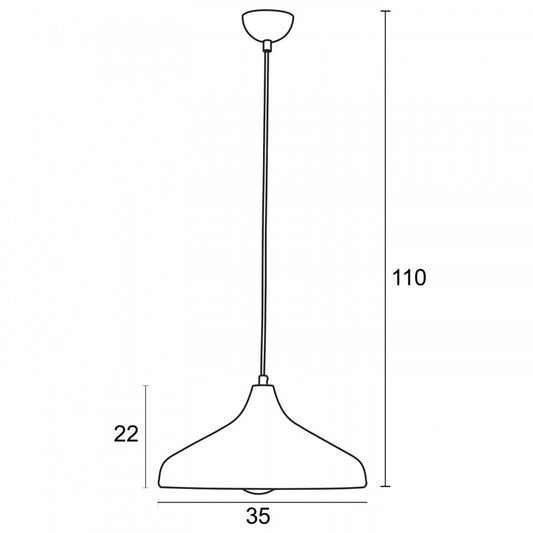 Φωτιστικό Μονόφωτο Μέταλλο σε Λευκό Χρώμα Ε27 Φ35