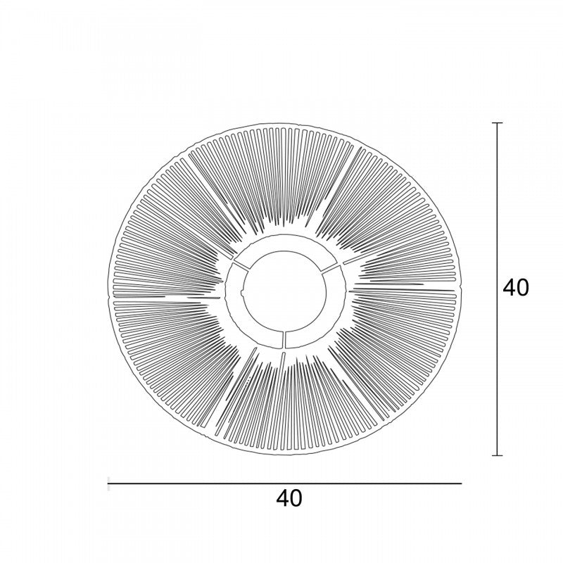 Απλίκα Σχοινί Μαύρη Ε27 Φ40
